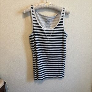 Faded Glory Black and White Fitted Sleeveless Tank Top